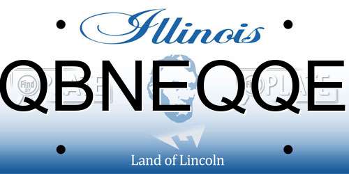 QBNEQQE Illinois License Plate
