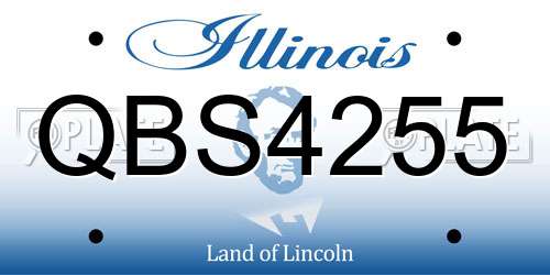 QBS4255 Illinois License Plate