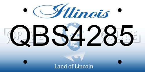 QBS4285 Illinois License Plate