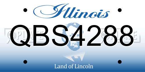 QBS4288 Illinois License Plate