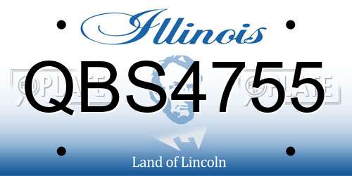 QBS4755 Illinois License Plate