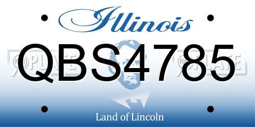QBS4785 Illinois License Plate
