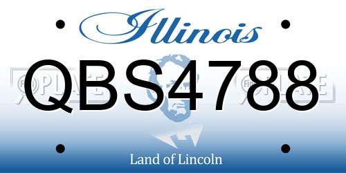 QBS4788 Illinois License Plate