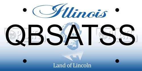 QBSATSS Illinois License Plate