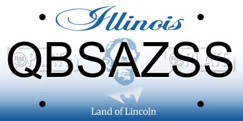 QBSAZSS Illinois License Plate