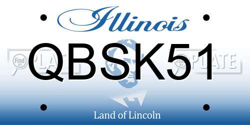 QBSK51 Illinois License Plate