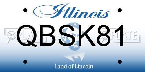 QBSK81 Illinois License Plate