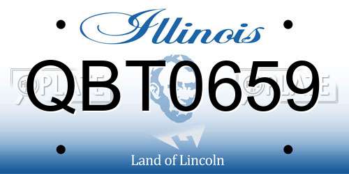 QBT0659 Illinois License Plate