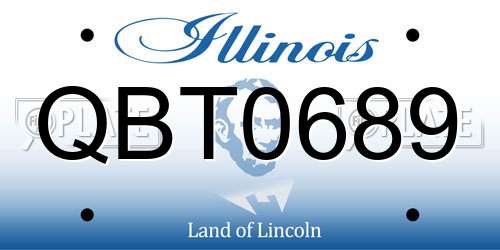 QBT0689 Illinois License Plate