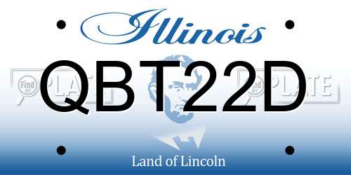 QBT22D Illinois License Plate