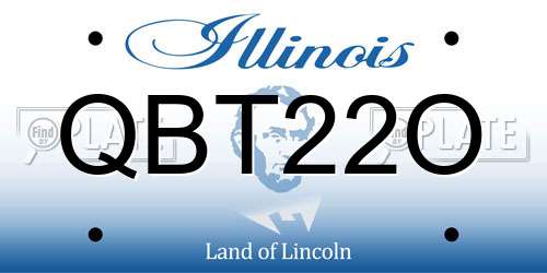 QBT22O Illinois License Plate