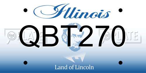 QBT270 Illinois License Plate