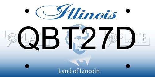 QBT27D Illinois License Plate