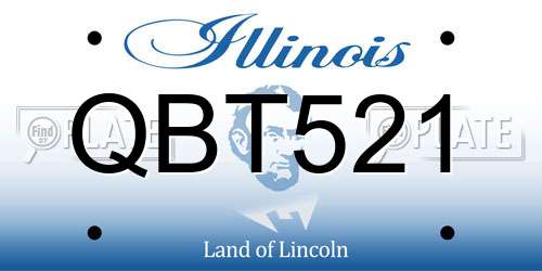 QBT521 Illinois License Plate
