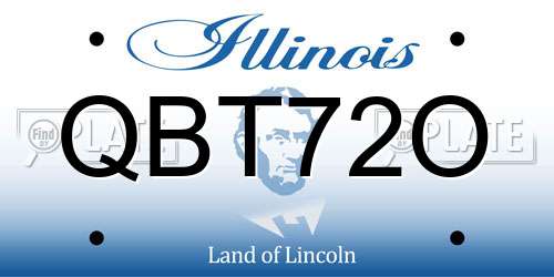 QBT72O Illinois License Plate
