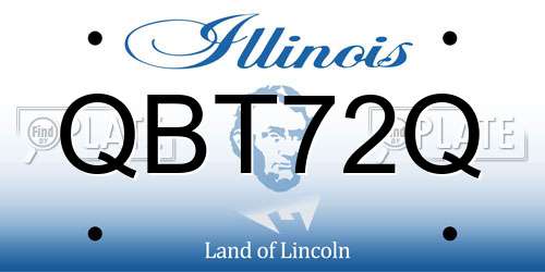 QBT72Q Illinois License Plate
