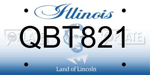 QBT821 Illinois License Plate
