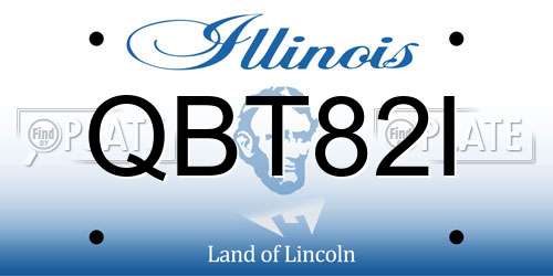QBT82I Illinois License Plate