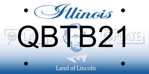 QBTB21 Illinois License Plate