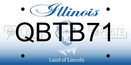 QBTB71 Illinois License Plate