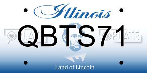 QBTS71 Illinois License Plate