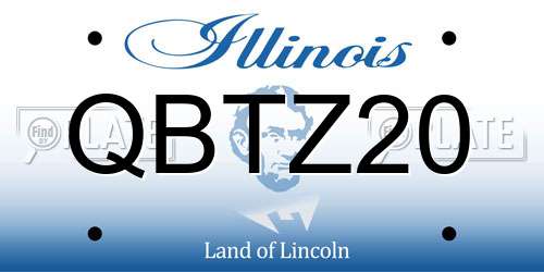 QBTZ20 Illinois License Plate
