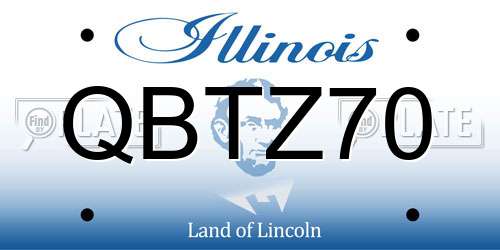 QBTZ70 Illinois License Plate