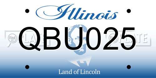QBU025 Illinois License Plate