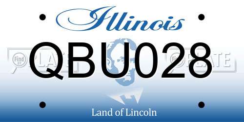 QBU028 Illinois License Plate