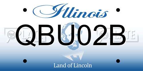 QBU02B Illinois License Plate