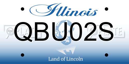 QBU02S Illinois License Plate