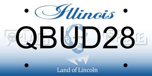 QBUD28 Illinois License Plate