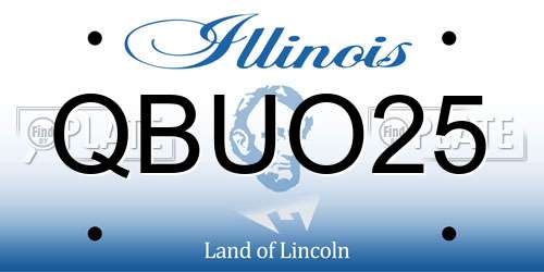QBUO25 Illinois License Plate