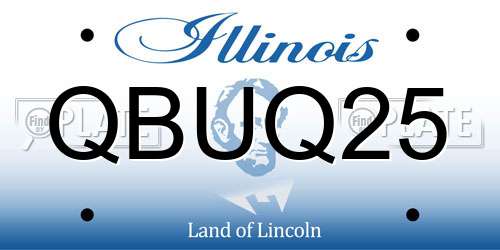 QBUQ25 Illinois License Plate