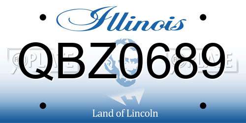 QBZ0689 Illinois License Plate