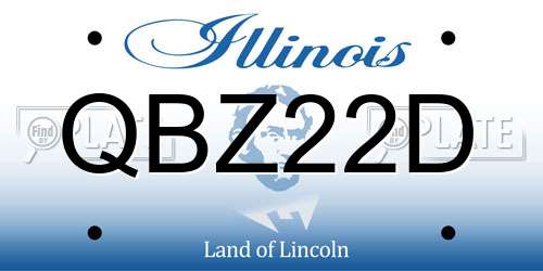 QBZ22D Illinois License Plate
