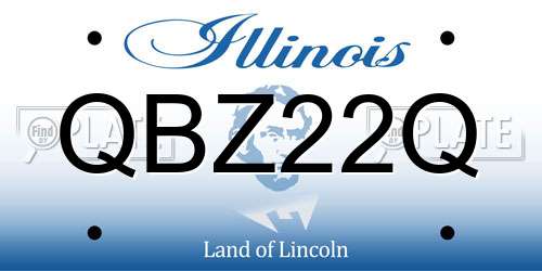 QBZ22Q Illinois License Plate