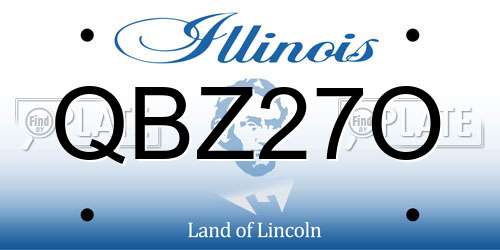 QBZ27O Illinois License Plate