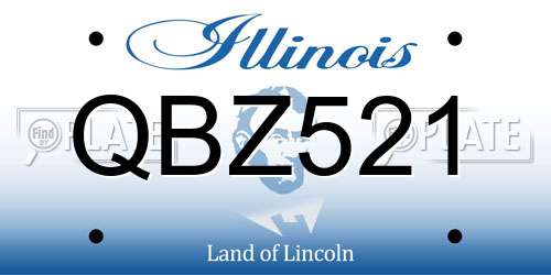 QBZ521 Illinois License Plate
