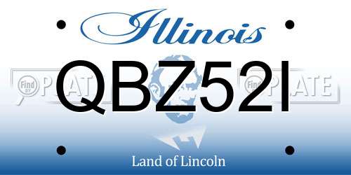 QBZ52I Illinois License Plate