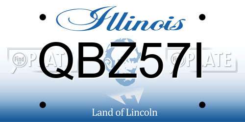 QBZ57I Illinois License Plate