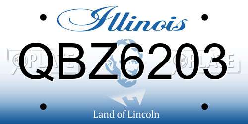 QBZ6203 Illinois License Plate