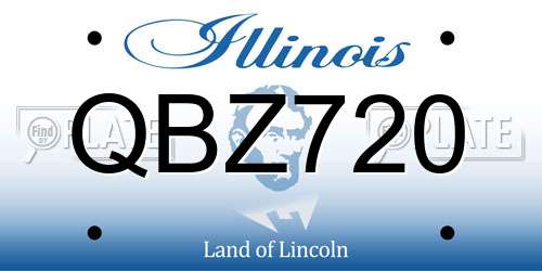 QBZ720 Illinois License Plate