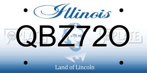 QBZ72O Illinois License Plate