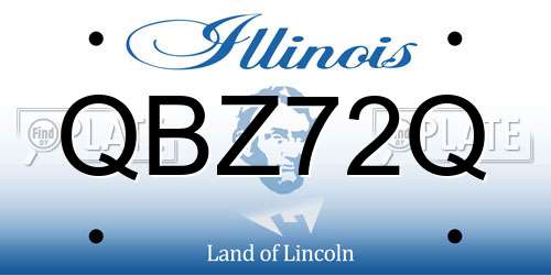QBZ72Q Illinois License Plate