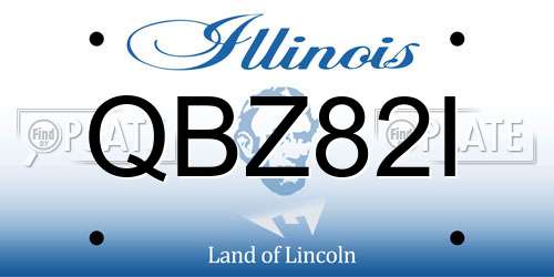 QBZ82I Illinois License Plate