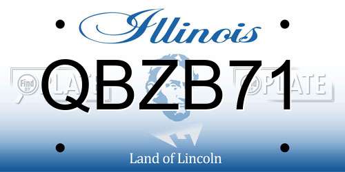 QBZB71 Illinois License Plate