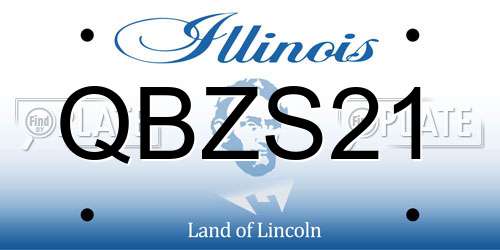 QBZS21 Illinois License Plate
