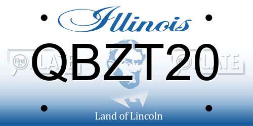 QBZT20 Illinois License Plate