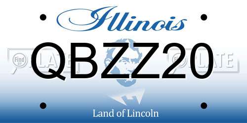 QBZZ20 Illinois License Plate